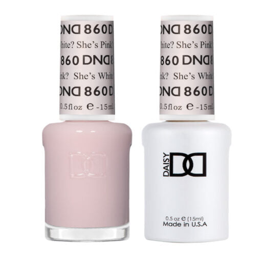 DND Gel Nail Polish Duo - 860 She's White? She's Pink?