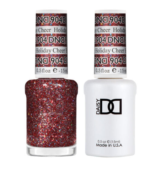 DND Gel Nail Polish Duo - 904 Holiday Cheer - DND Super Glitter Collection