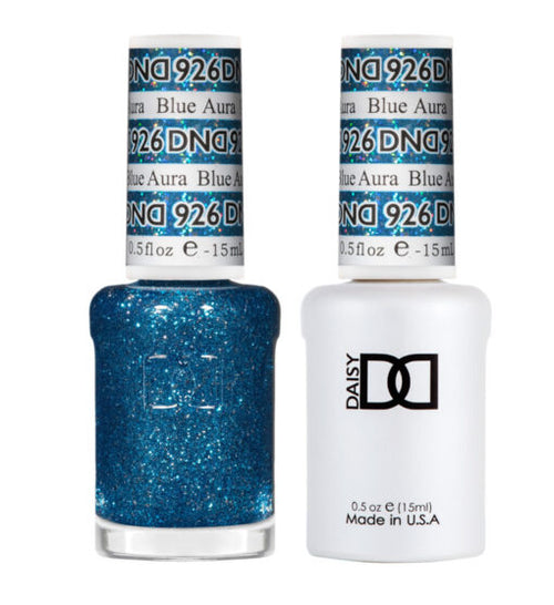 DND Gel Nail Polish Duo - 926 Blue Aura - DND Super Glitter Collection