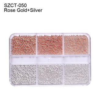 6 Grid Ball Beads - SZCT 050 - Silver/Bronze