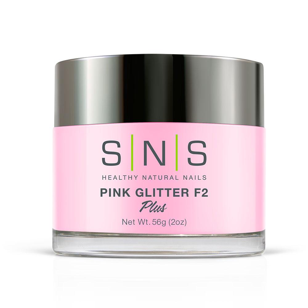 SNS Pink Glitter F2 Dipping Powder Pink & White - 2 oz