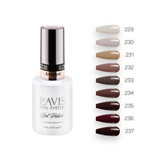 Lavis Gel Fall Winter Set G1 (9 colors) : 229, 230, 231, 232, 233, 234, 235, 236, 237
