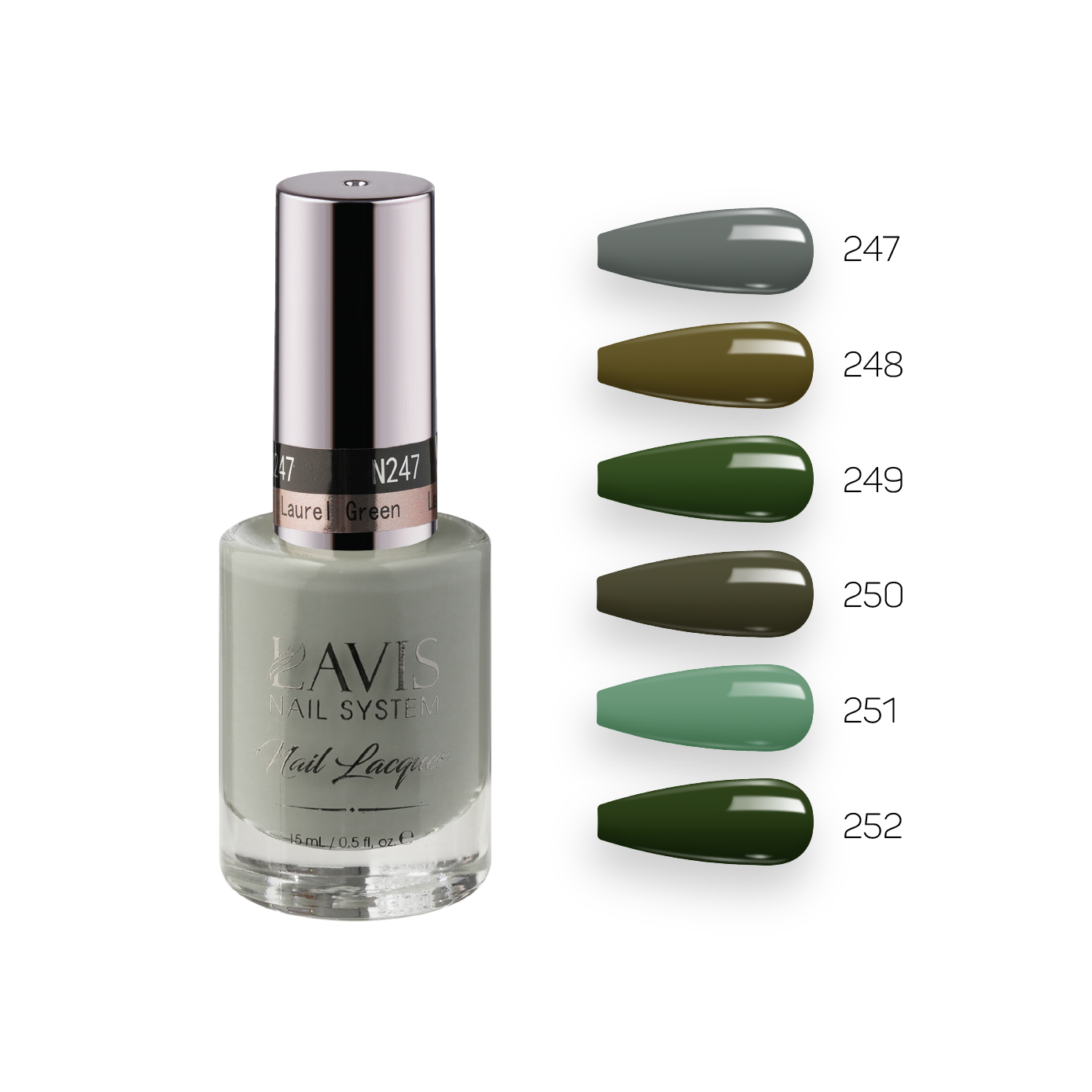 Lavis Healthy Nail Lacquer Fall Winter Set N3 (6 colors) : 247, 248, 248, 250, 251, 252