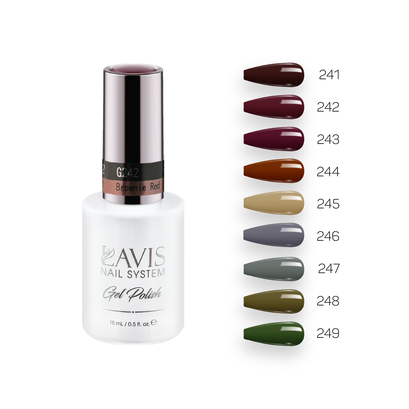 Lavis Gel Fall Winter Set G2 (9 colors) : 241, 242, 243, 244, 245, 246, 247, 248, 249