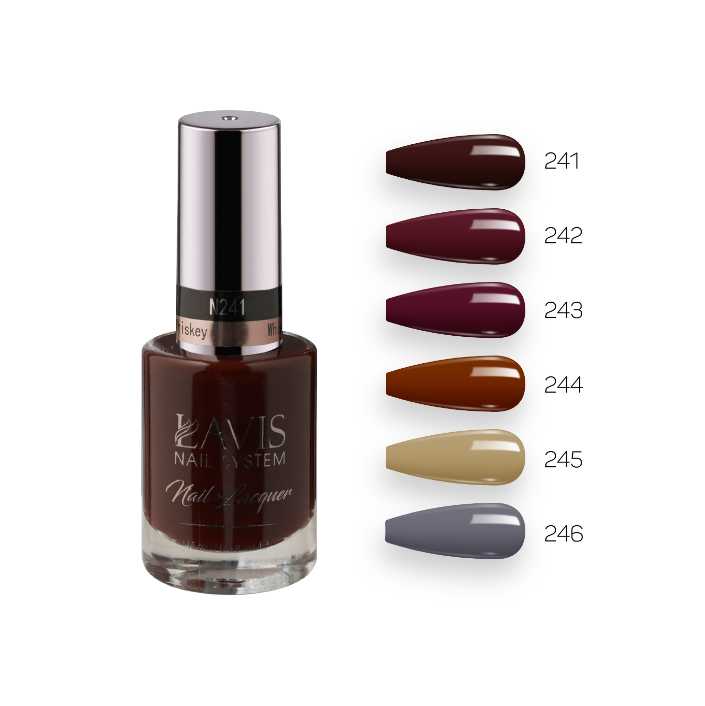 Lavis Healthy Nail Lacquer Fall Winter Set N2 (6 colors) : 241, 242, 248, 244, 245, 248