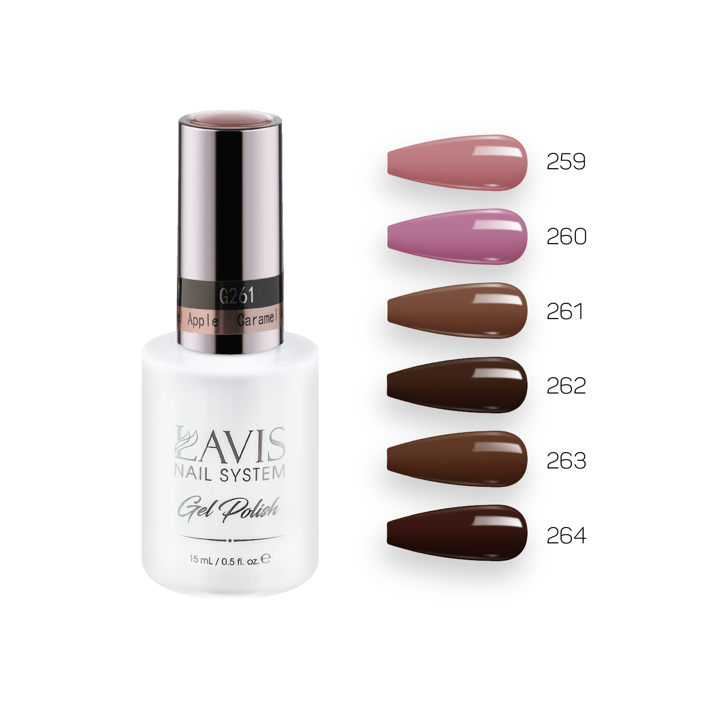 Lavis Gel Fall Winter Set G4 (6 colors) : 259, 260, 261, 262, 263, 264