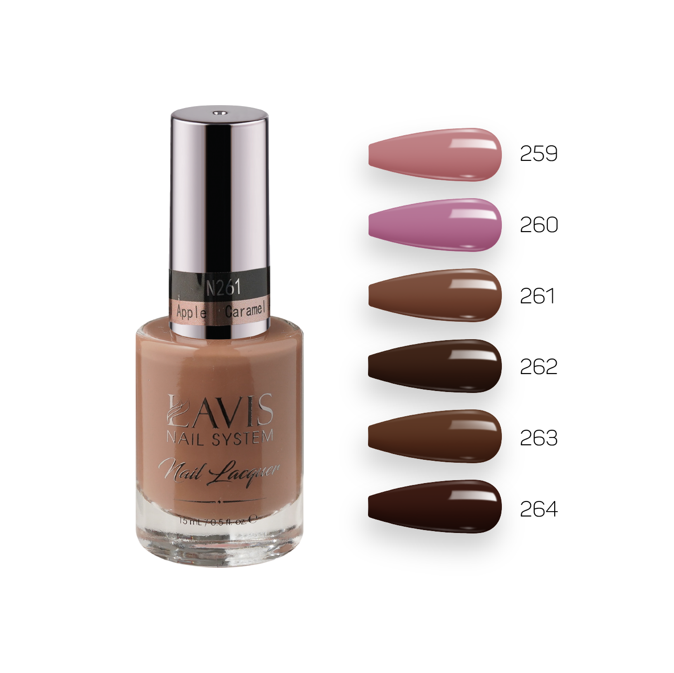 Lavis Healthy Nail Lacquer Fall Winter Set N4 (6 colors) : 259, 260, 261, 262, 263, 264