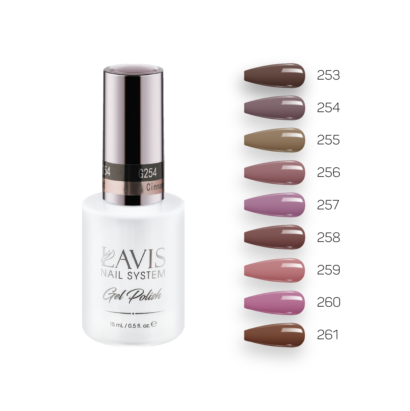 Lavis Gel Fall Winter Set G3 (9 colors) : 253, 254, 255, 256, 257, 258, 259, 260, 261