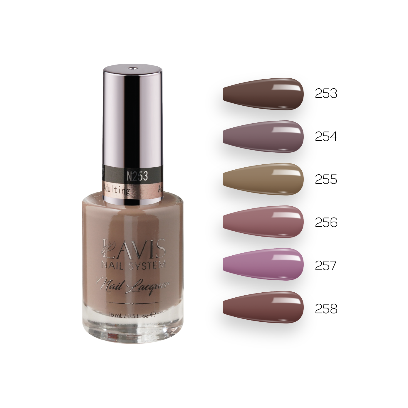 Lavis Healthy Nail Lacquer Fall Winter Set N5 (6 colors) : 253, 254, 255, 256, 257, 258
