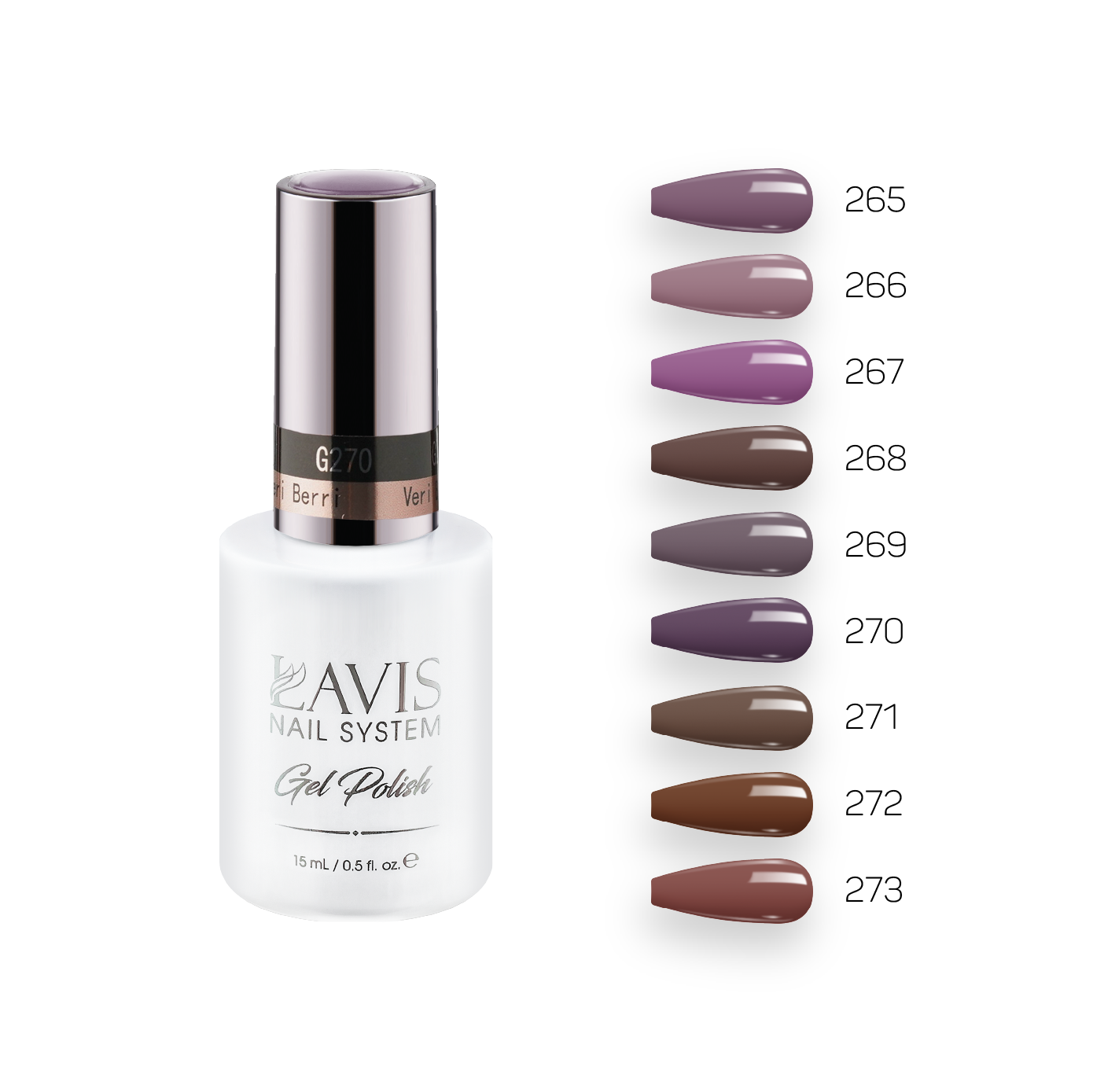 Lavis Gel Fall Winter Set G4 (9 colors) : 265, 266, 267, 268, 269, 270, 271,  272, 273