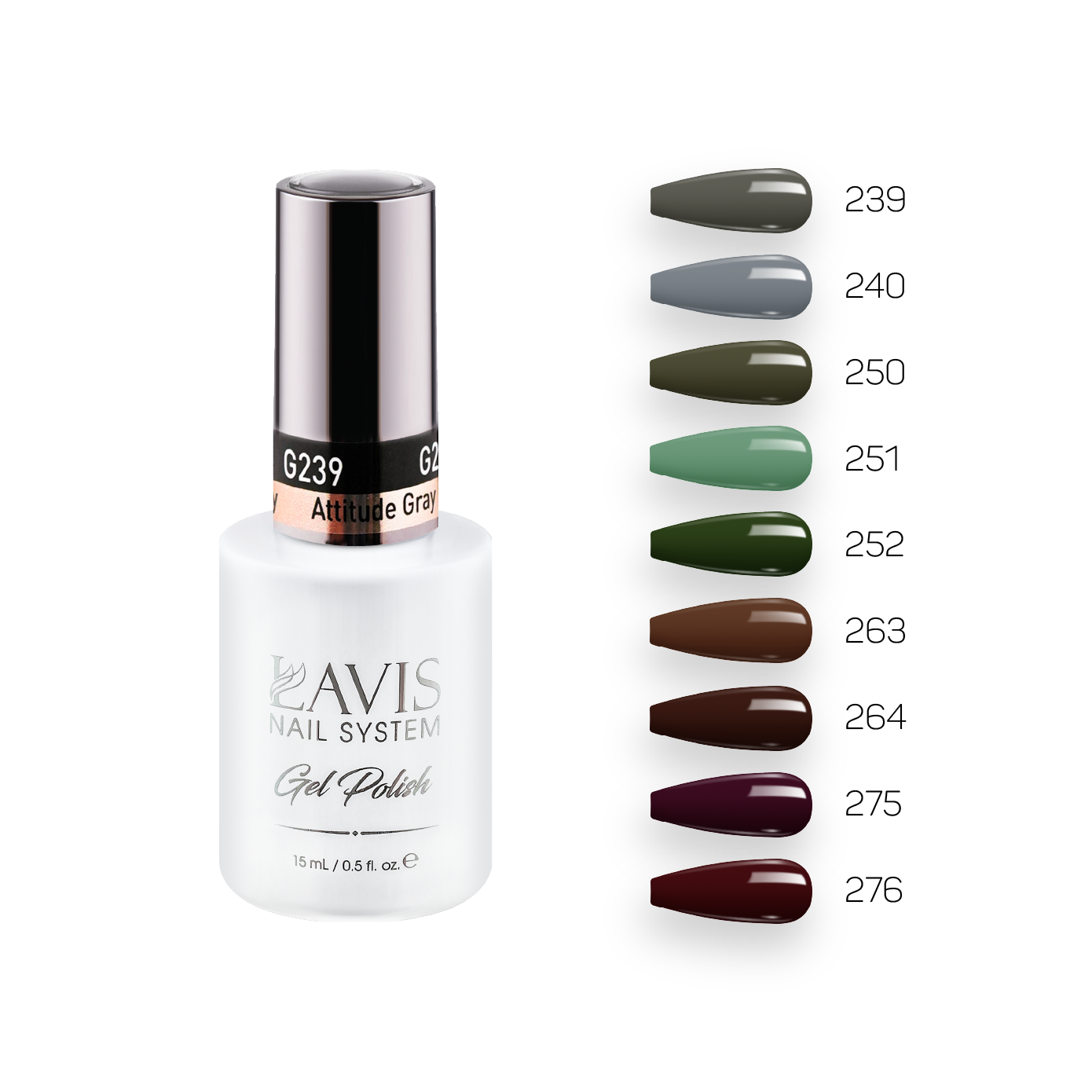 Lavis Gel Fall Winter Set G5 (9 colors) : 239, 240, 250, 251, 252, 263, 264, 275, 276