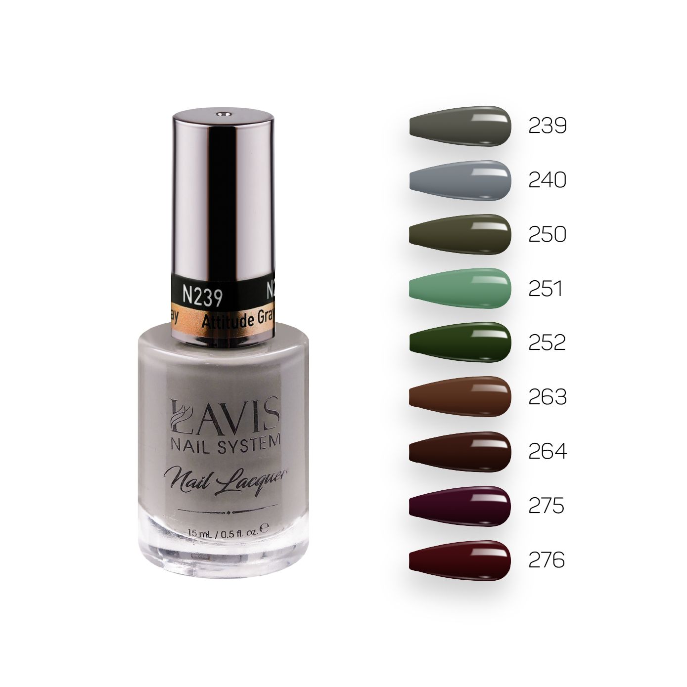 Lavis Healthy Nail Lacquer Fall Winter Set N5 (9 colors) : 239, 240, 250, 251, 252, 263, 264, 275, 276