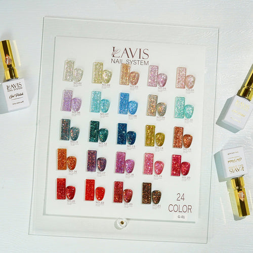 LAVIS Glitter G01 - Gel Polish 0.5oz - Galaxy Collection V2