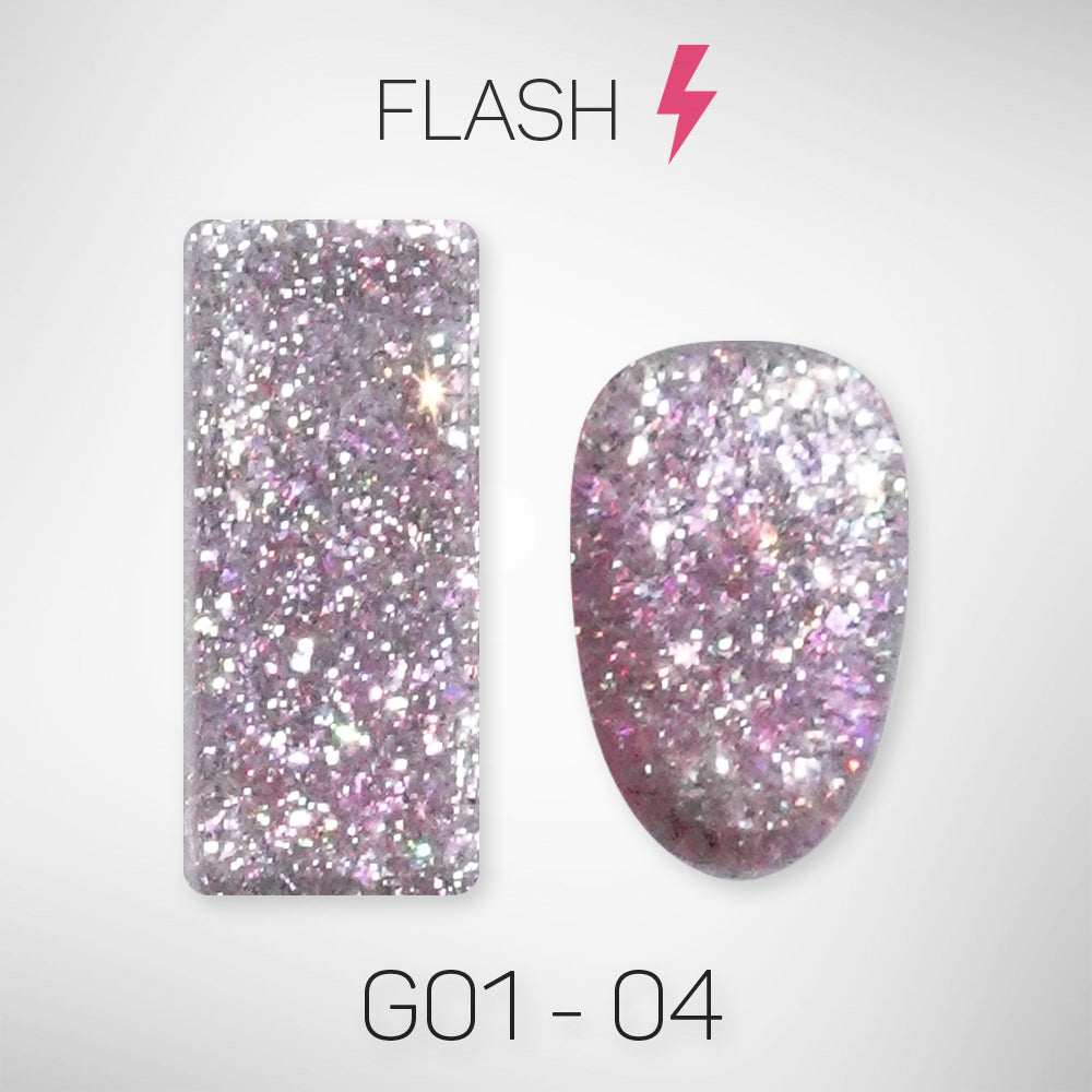 LAVIS Glitter G01 - 04 - Gel Polish 0.5 oz - Galaxy Collection