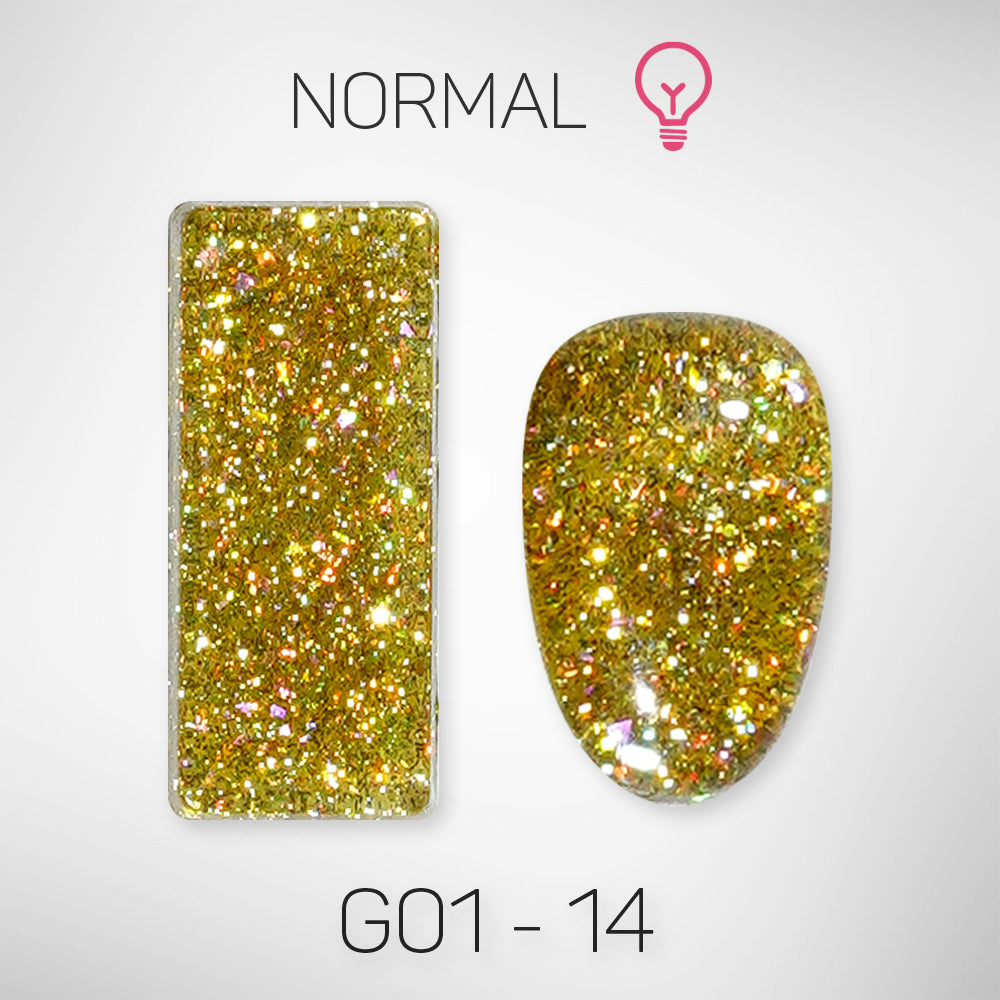 LAVIS Glitter G01 - 14 - Gel Polish 0.5 oz - Galaxy Collection