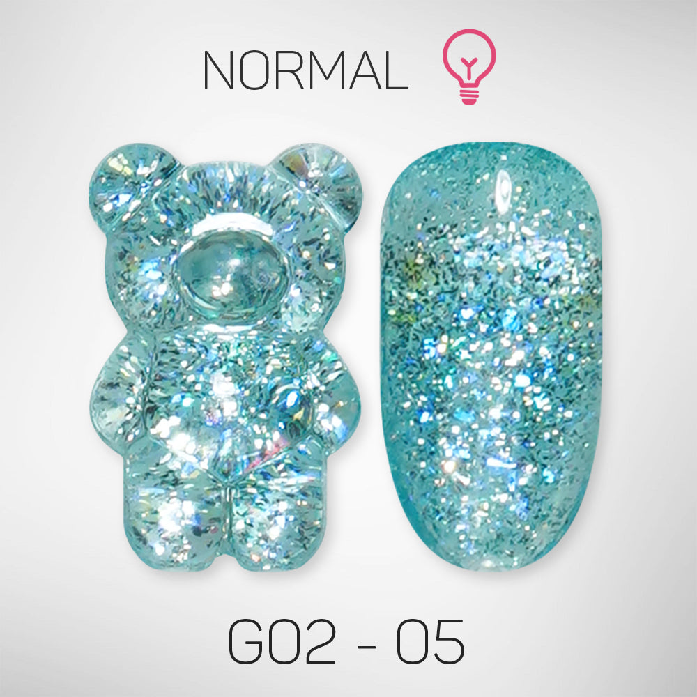 LAVIS Glitter G02 - 05 - Gel Polish 0.5 oz - Pillow Talk Collection