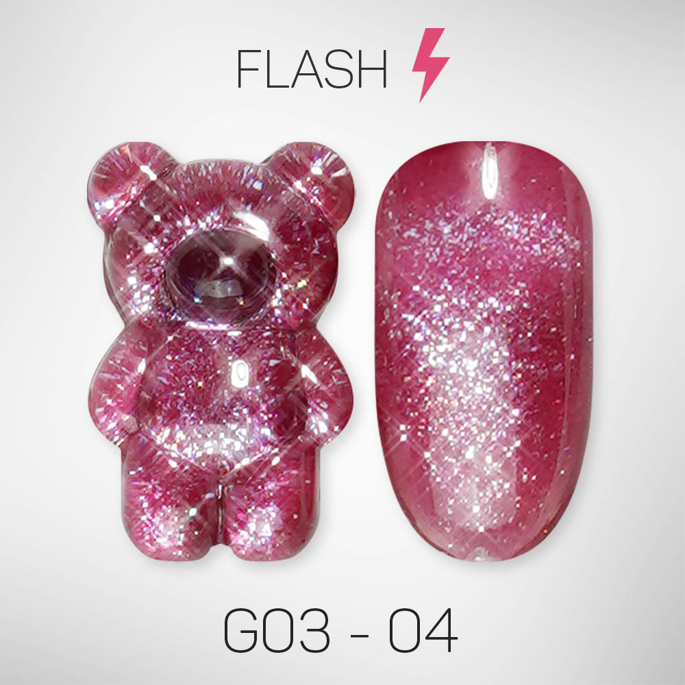 LAVIS Glitter G03 - 04 - Gel Polish 0.5 oz - Barbie Collection