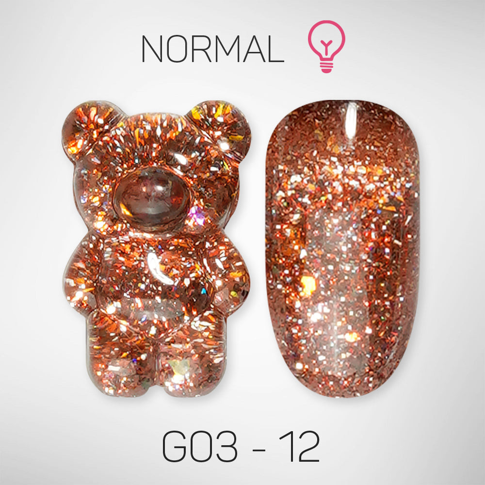 LAVIS Glitter G03 - 12 - Gel Polish 0.5 oz - Barbie Collection