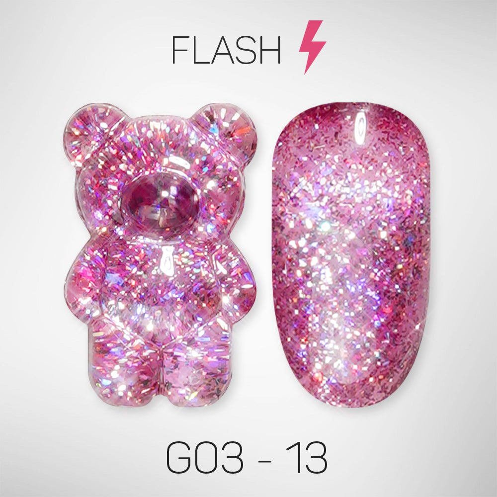 LAVIS Glitter G03 - 13 - Gel Polish 0.5 oz - Barbie Collection