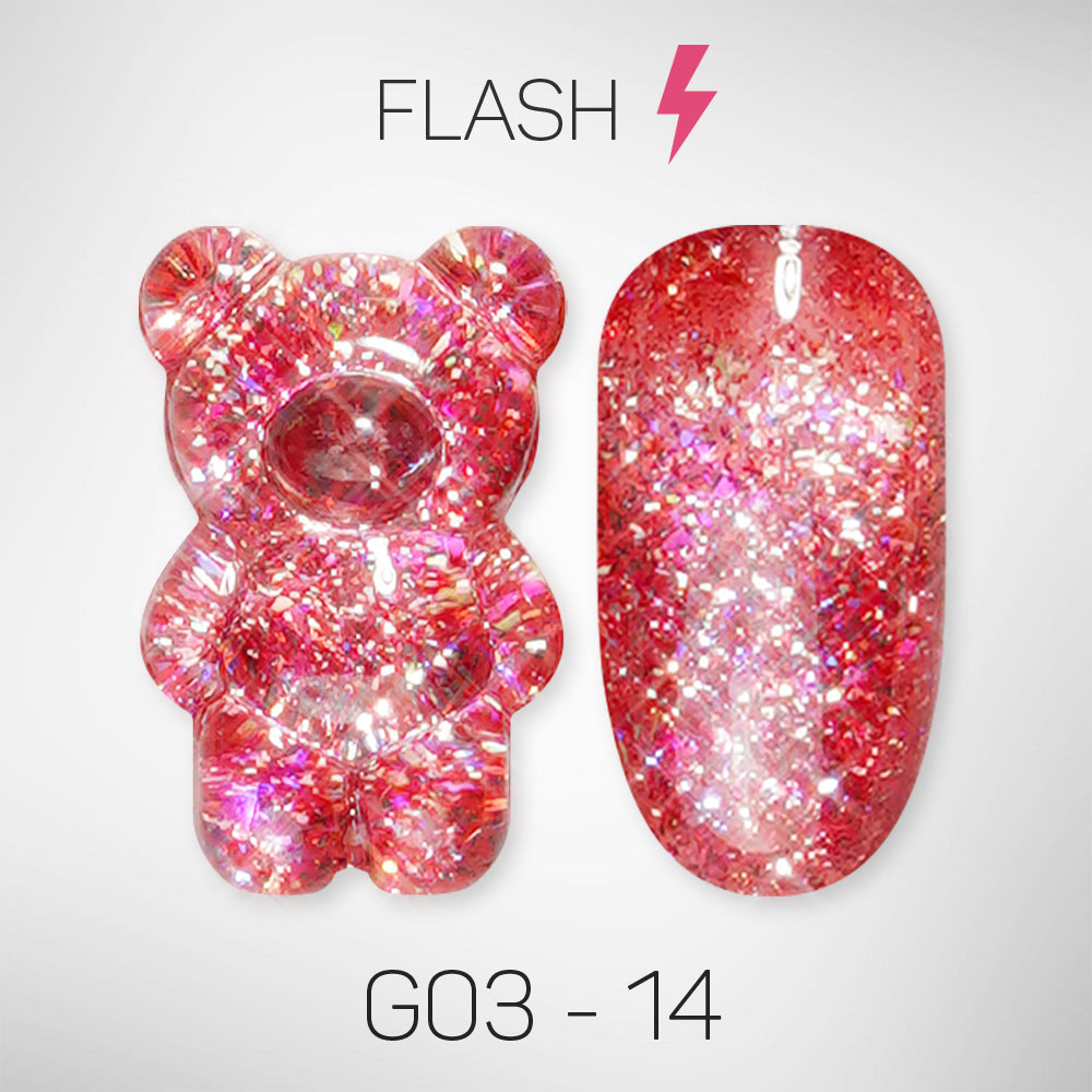 LAVIS Glitter G03 - 14 - Gel Polish 0.5 oz - Barbie Collection