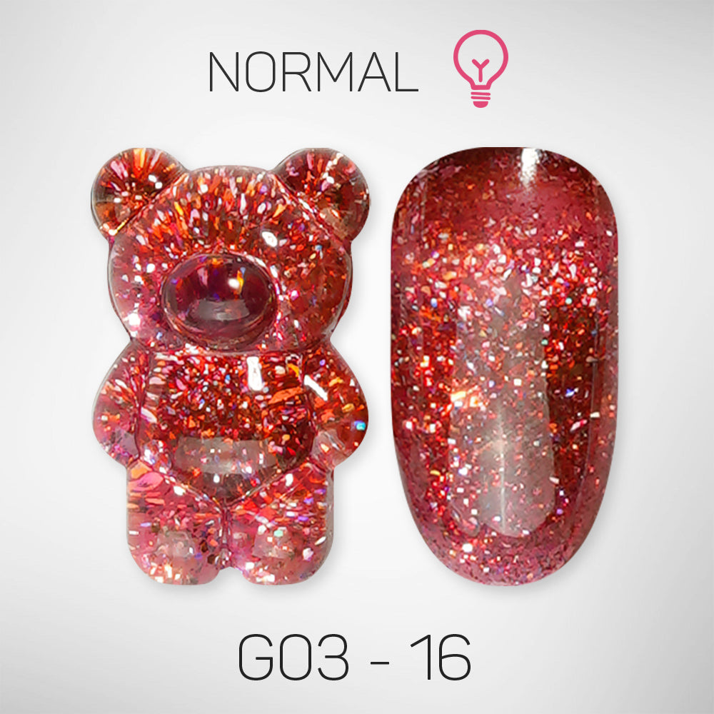 LAVIS Glitter G03 - 16 - Gel Polish 0.5 oz - Barbie Collection