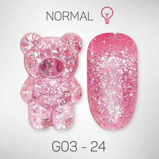 LAVIS Glitter G03 - 24 - Gel Polish 0.5 oz - Barbie Collection