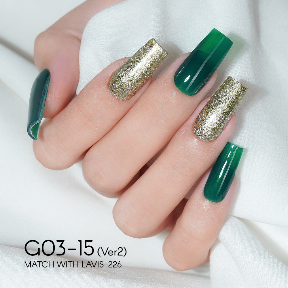 LAVIS 15 (G03-ver2) - Gel Polish 0.5 oz - Bridal Party Glitter Collection