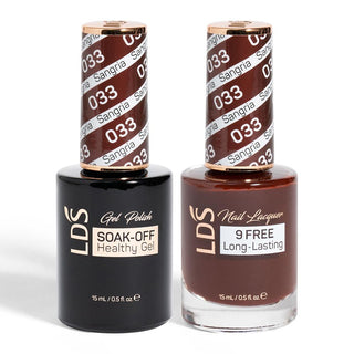 LDS Holiday Gift Bubdle: 4 Gel Polishes, 1 Base Gel, 1 Top Gel - 031, 033, 070, 129