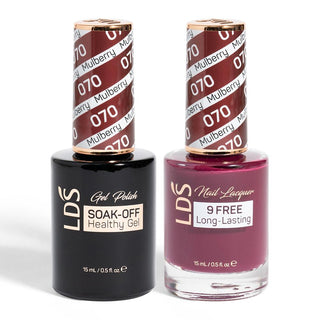 LDS Holiday Gift Bubdle: 4 Gel Polishes, 1 Base Gel, 1 Top Gel - 031, 033, 070, 129