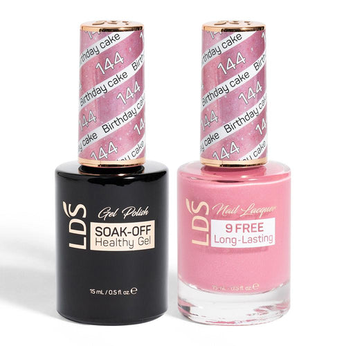 LDS Holiday Gift Bubdle: 4 Gel Polishes, 1 Base Gel, 1 Top Gel - 018, 019, 132, 144