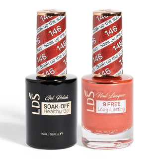 LDS Holiday Gift Bubdle: 4 Gel Polishes, 1 Base Gel, 1 Top Gel - 089, 142, 146, 147