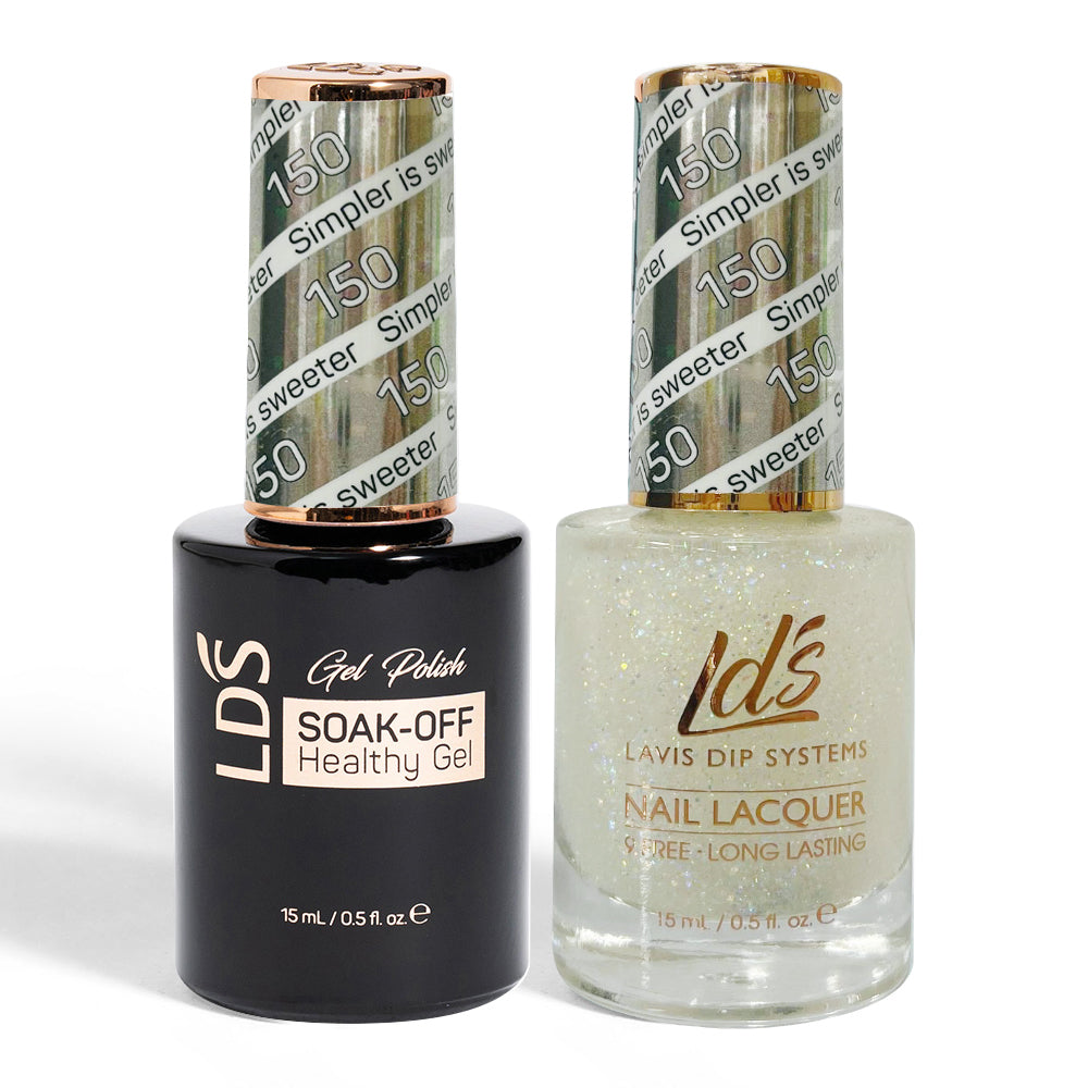 LDS 150 Simpler is sweeter - LDS Healthy Gel Polish & Matching Nail Lacquer Duo Set - 0.5oz
