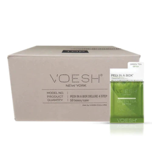 VOESH - CASE OF 50 Pedi a Box (4 Step) - GREEN TEA