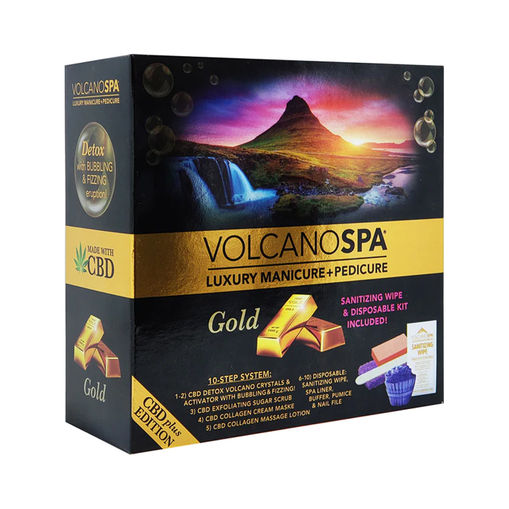 Volcano Spa GOLD Pedicure Kit - Pedicure Spa Kit (10 step)