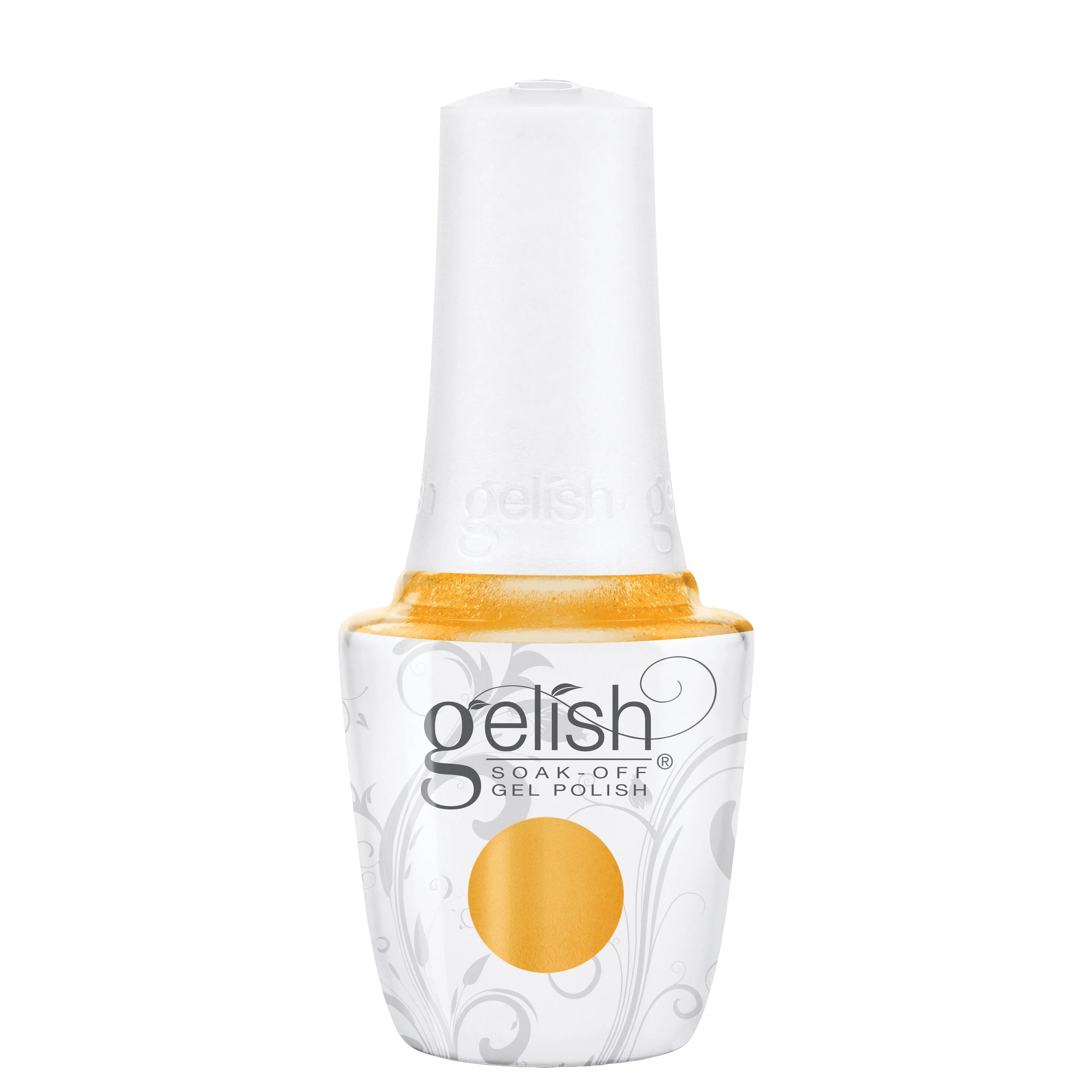 Gelish Nail Colours - Yellow Gelish Nails - 498 Golden Hour Glow