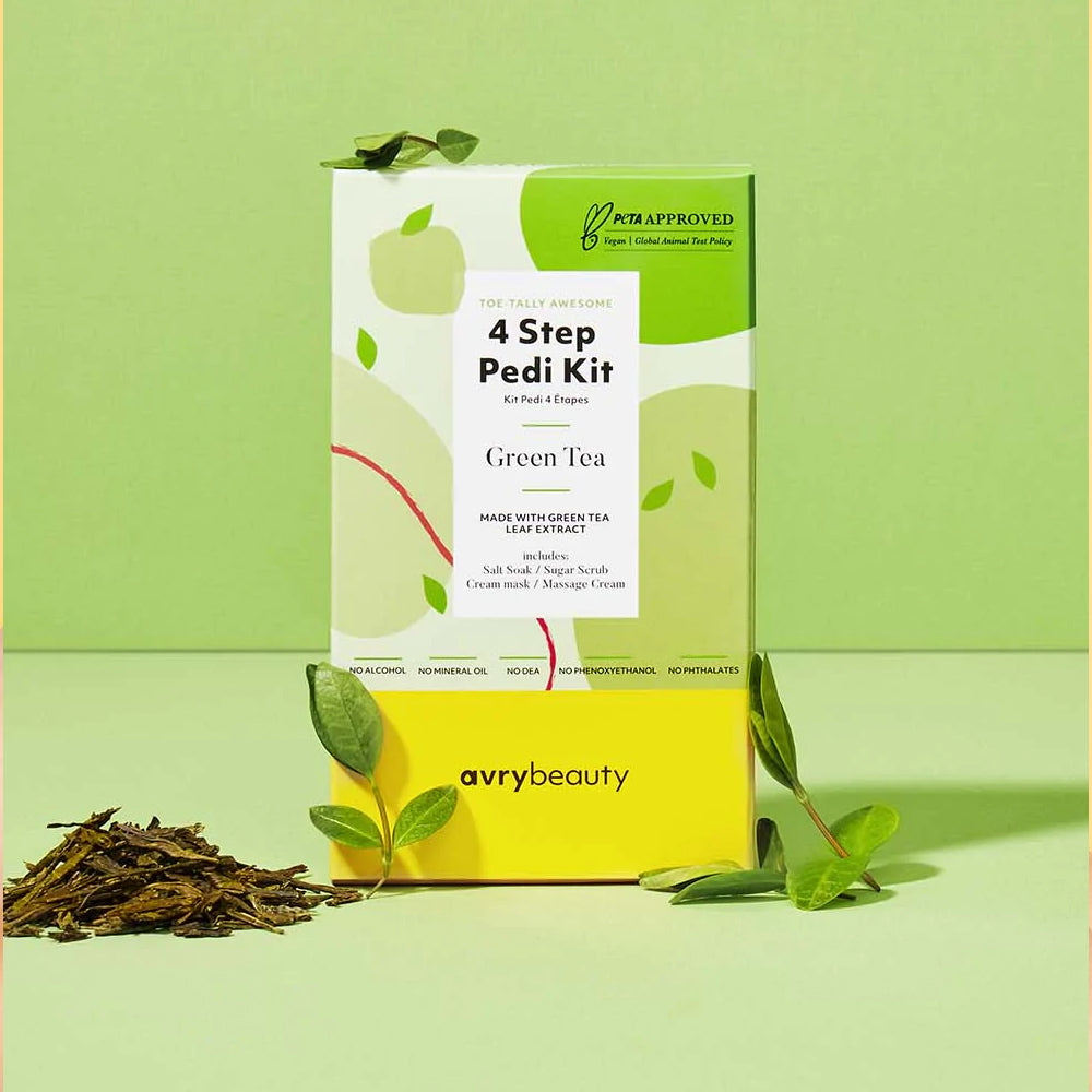 AVRY BEAUTY - 4 Steps Pedi Kit Box of 50 - Green Tea