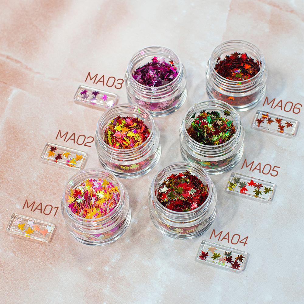 LDS Glitter Nail Art (6 colors) : MA01 - MA06 - 0.5 oz
