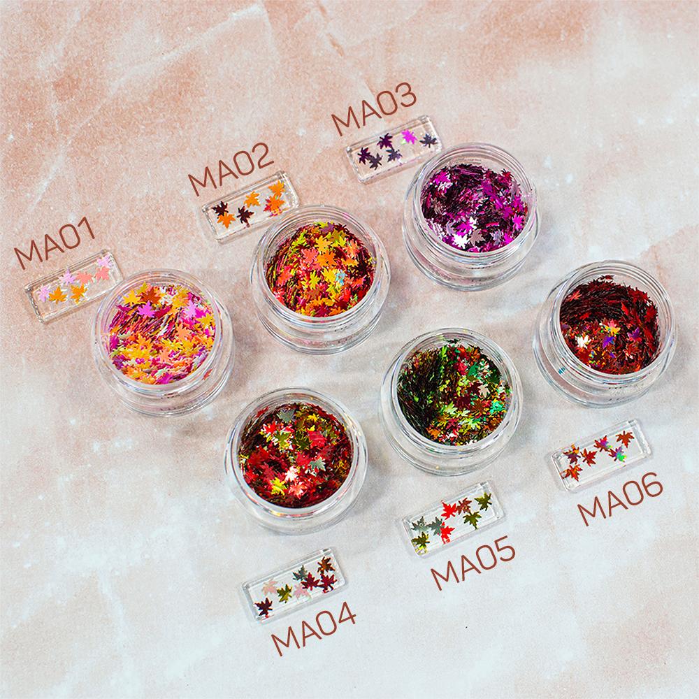 LDS Glitter Nail Art (6 colors) : MA01 - MA06 - 0.5 oz