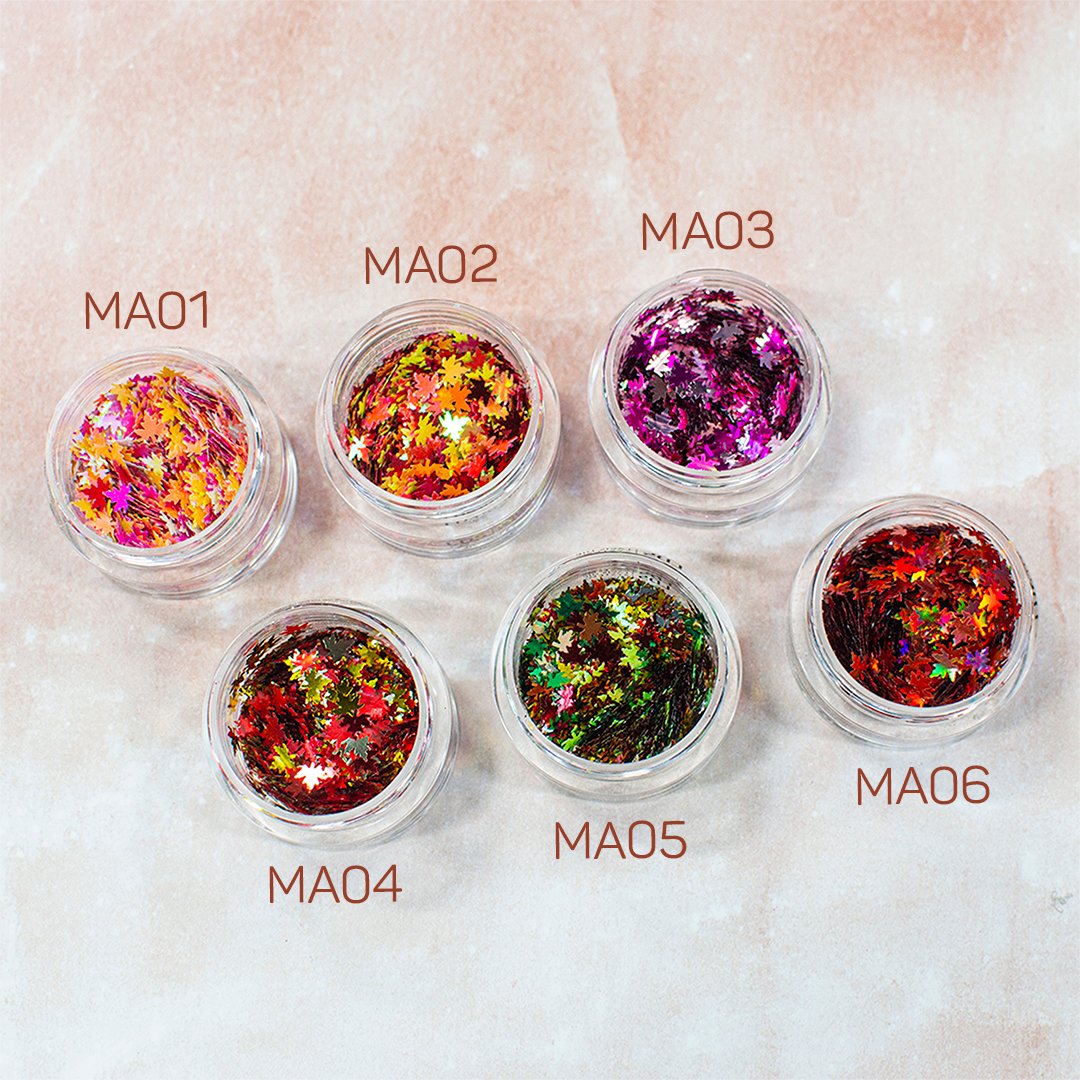 LDS Glitter Nail Art (6 colors) : MA01 - MA06 - 0.5 oz