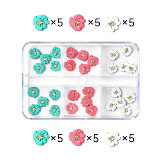 3D Nail Art Flower Kawaii Charms 01 - Mini