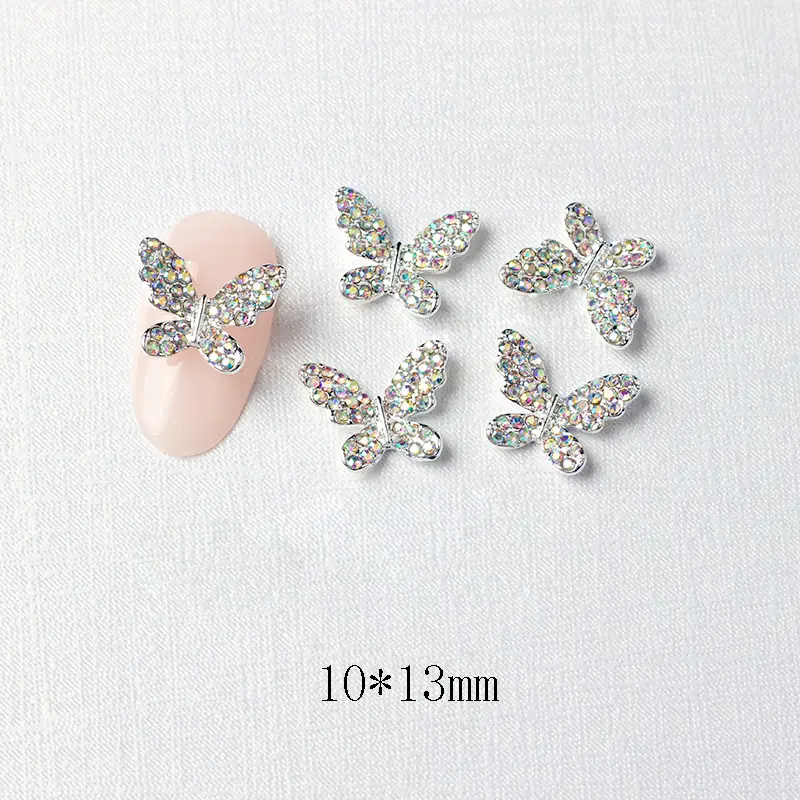 LX2 Rhinestone Butterfly Nail Charm