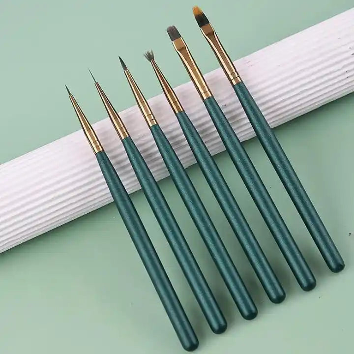 6PCS Nail Pen Brush Set