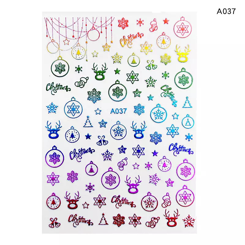  3D Winter Nail Art Stickers A037 by OTHER sold by DTK Nail Supply