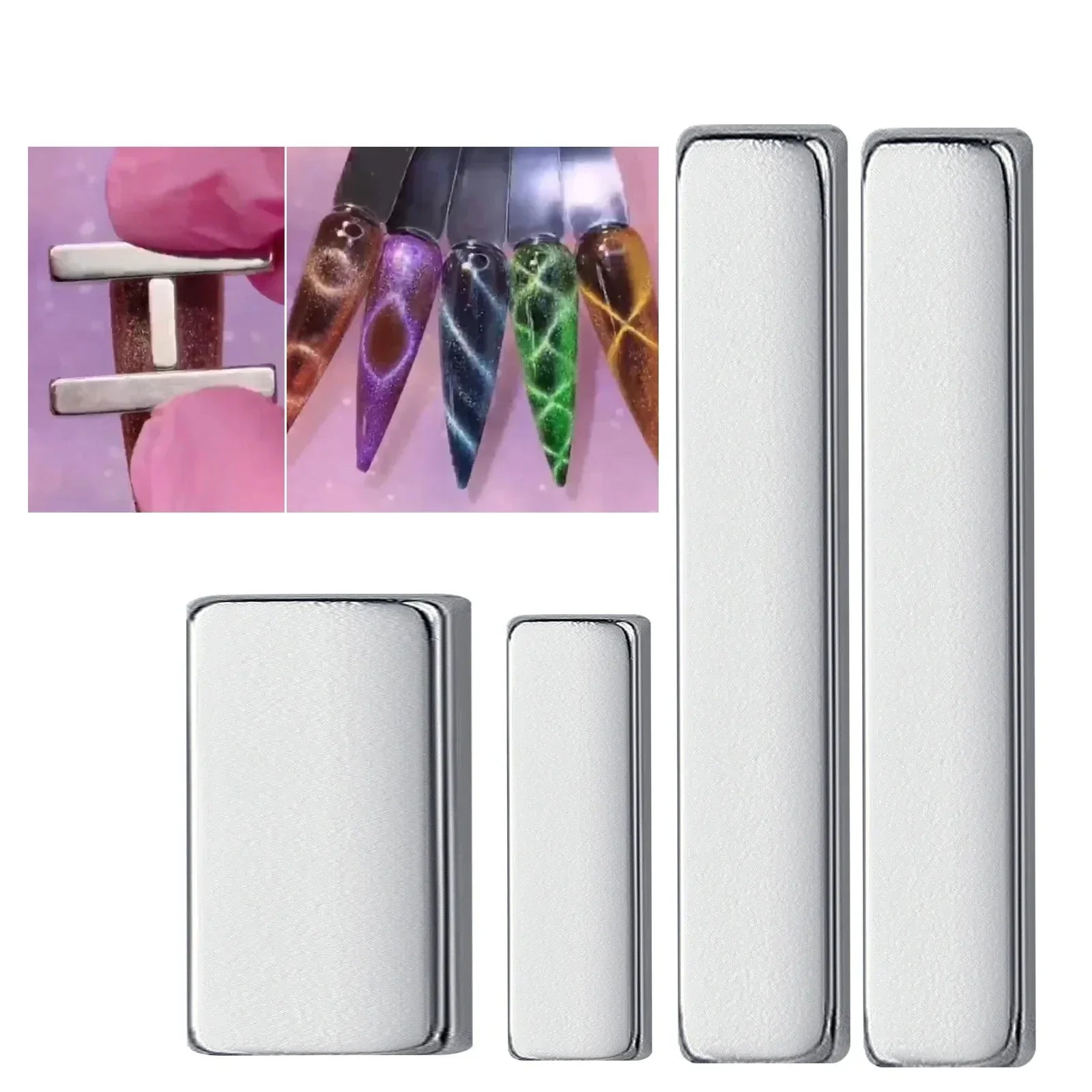 4Pcs Cat Eye Nail Magnetic Stick 4 Combination Magnets Multi-function