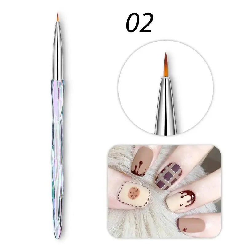 8pcs/set Aurora Acrylic Nail Art Painting Pens