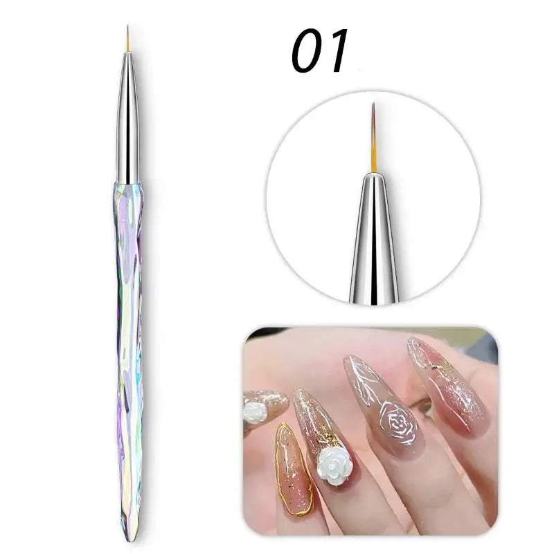 8pcs/set Aurora Acrylic Nail Art Painting Pens