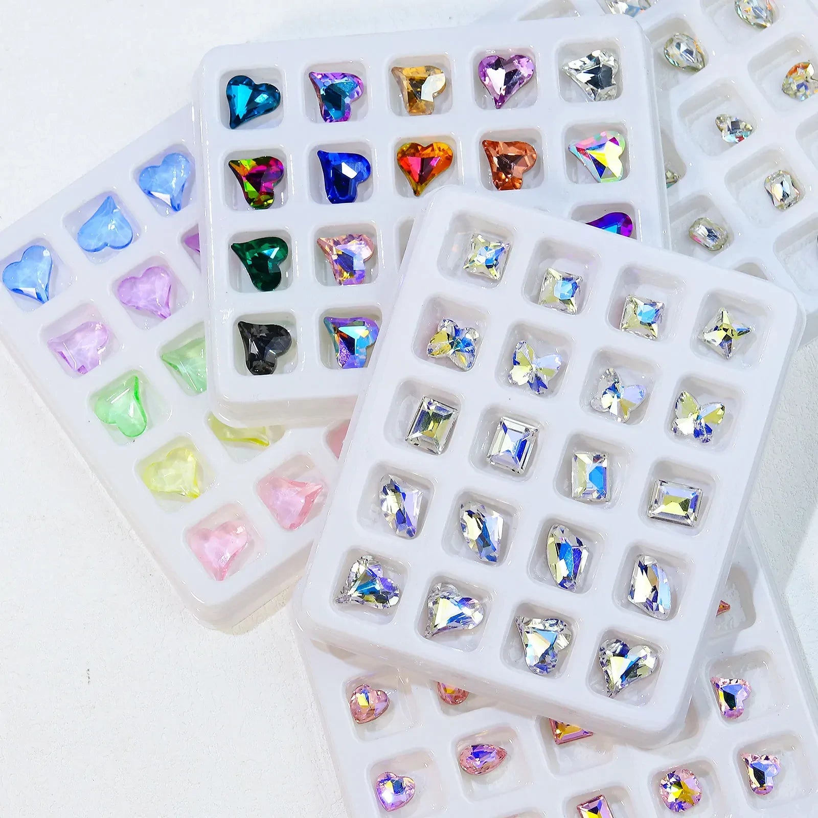 20pcs Love Diamond Crystal - 03 S Mixed Heart