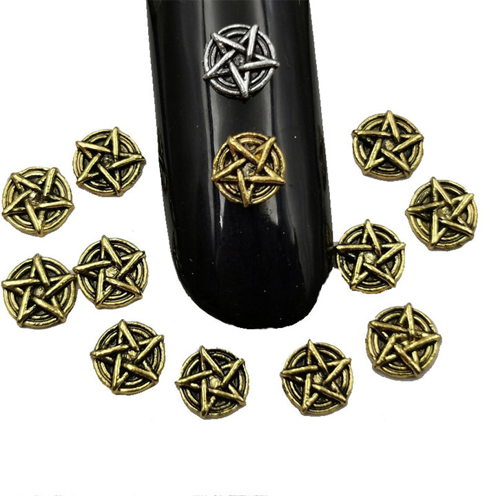  #15A Mixed Retro Nail Charms - Gold by Nail Charm sold by DTK Nail Supply