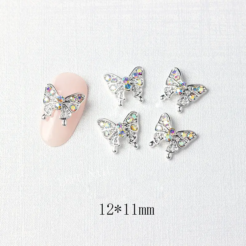 LX2 #225-230 2PCS Arched Butterfly Nail Charm