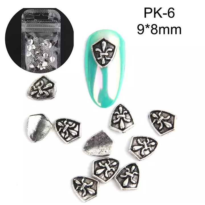  #10B Mixed Retro Nail Charms - Silver by Nail Charm sold by DTK Nail Supply